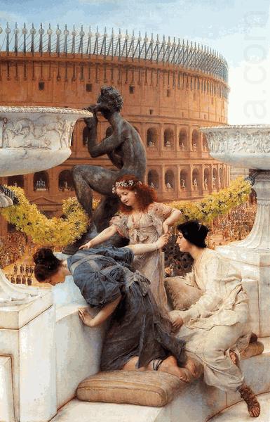 Sir Lawrence Alma-Tadema,OM.RA,RWS The Colosseum china oil painting image